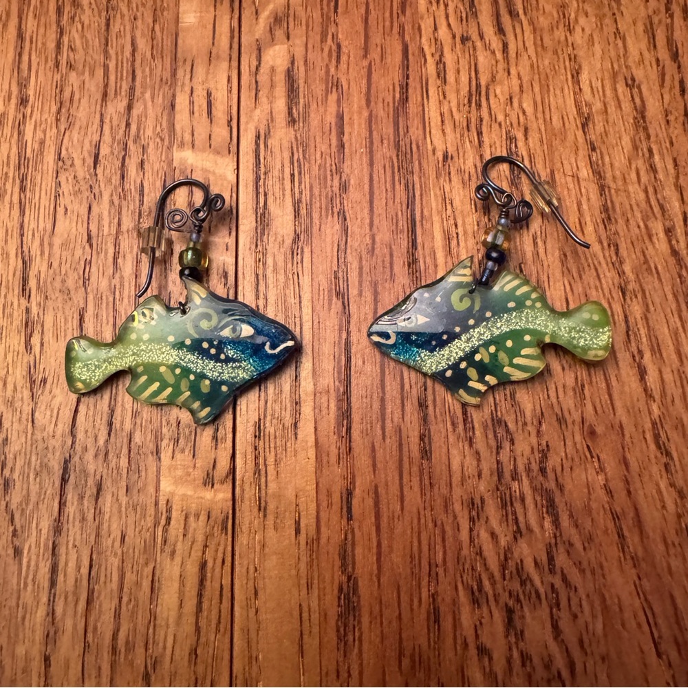Tropical fish lightweight dangling earrings